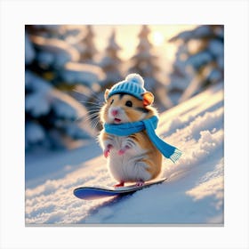 Leonardo Phoenix 10 A Small Fluffy Hamster With Bright Twinkli 3 Canvas Print