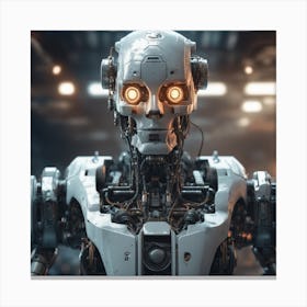 Robot With Eyes Canvas Print