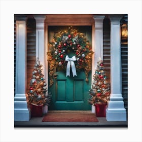 Christmas Door 138 Canvas Print