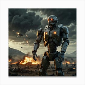 Humans Vs Ai 1 On 1 Snapshot Battlefield Canvas Print