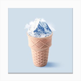 Ice Ice Ice Cream Square Canvas Print
