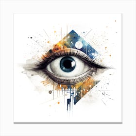 Abstract Eye And Planet Canvas Print