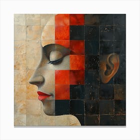 Face Of A Woman 1 - colorful cubism, cubism, cubist art,    abstract art, abstract painting  city wall art, colorful wall art, home decor, minimal art, modern wall art, wall art, wall decoration, wall print colourful wall art, decor wall art, digital art, digital art download, interior wall art, downloadable art, eclectic wall, fantasy wall art, home decoration, home decor wall, printable art, printable wall art, wall art prints, artistic expression, contemporary, modern art print, Canvas Print