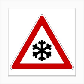 Snowflake Road Sign.A fine artistic print that decorates the place.13 Canvas Print