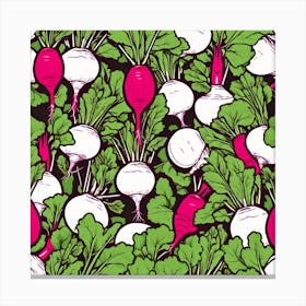 Beets Seamless Pattern Vector Canvas Print