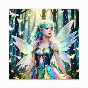 Moonlit Serenade: The River Fairy's Enchantment Part 1 Canvas Print