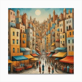 City At Night Canvas Print