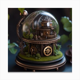 Miniature Steampunk House Canvas Print