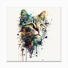 The Cat Splatter Canvas Print
