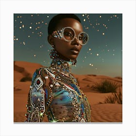 Woman In The Desert 1 Canvas Print