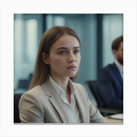 Leading My Team To Greatness Shot Of A Young Businesswoman In A Meeting With Her Colleagues 1 Canvas Print