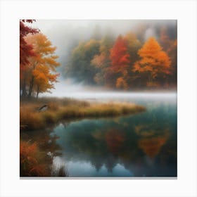 Description Ethereal Landscapes With Fog Rolling Through Colorful Forests And Quiet Lakes These Wa Canvas Print