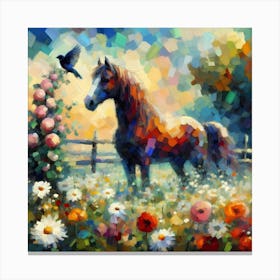 Horse In The Meadow 3 Canvas Print