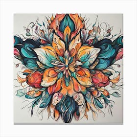 Psychedelic Flower Canvas Print