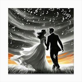 Starry Night Wedding Canvas Print