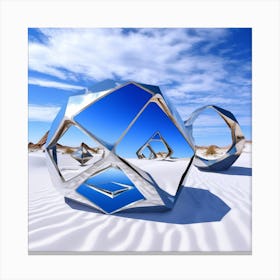 Mirrors In The Desert Canvas Print