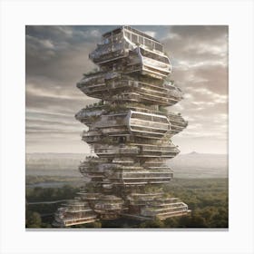 Futuristic Skyscraper 7 Canvas Print