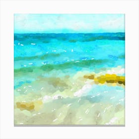 Blue sea waves Canvas Print