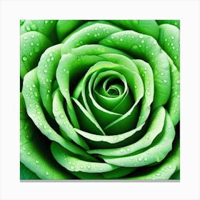 Green Rose Canvas Print
