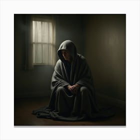 Man In A Hood Canvas Print