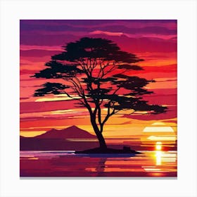 Sunset Painting 6 Canvas Print