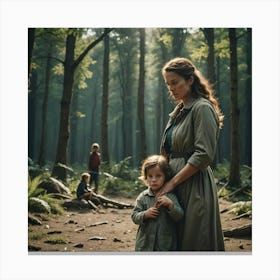 Woman In The Woods Canvas Print