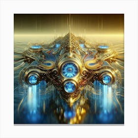 Futuristic Spaceship Canvas Print