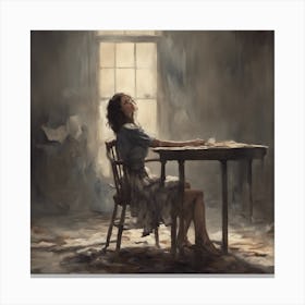 Sad Woman Canvas Print