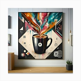 A Portrait Of A Coffee Mug As Abstract Art 2 Canvas Print