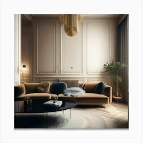 Parisian Living Room 1 Canvas Print