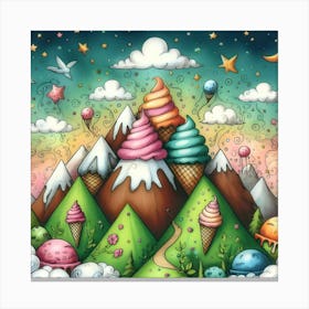Ice Cream Mountain Canvas Print