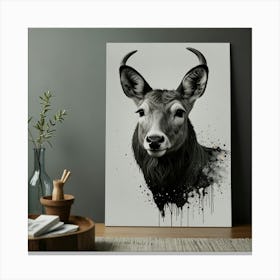 Deer Print Canvas Print