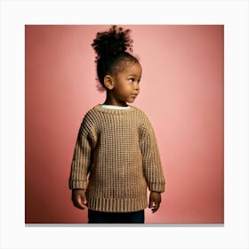 Firefly African American, Toddler Girl, Sleek Ponytail, Gold Pin, Baby Hair, Curls, Side Hair, High (9) Canvas Print