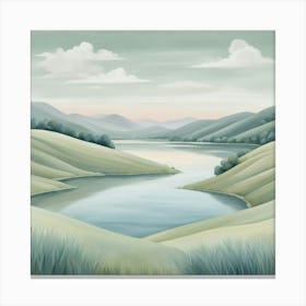 Landscape With Lake Canvas Print