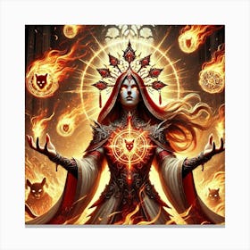 Priestess Kaida Blaze Of Devotion Canvas Print