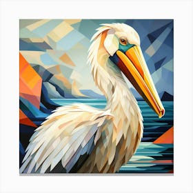 Cubism Art, Pelican 2 Canvas Print