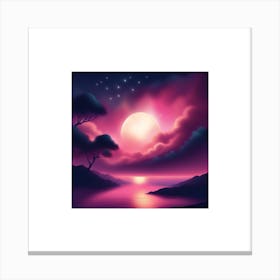 Full Moon Night Canvas Print