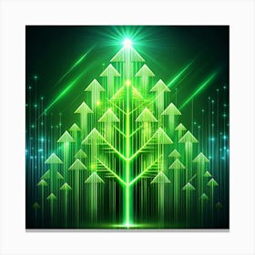 Christmas Tree With Arrows Canvas Print