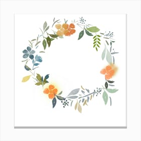 Floral Wreath Canvas Print