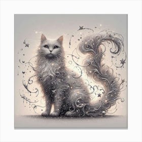 Cat With Stars Canvas Print