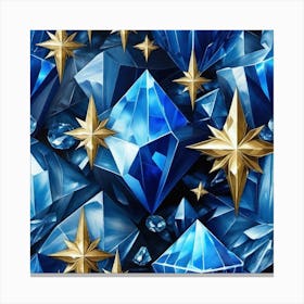 Blue Crystals 3 Canvas Print