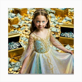 Princess In Gold Canvas Print