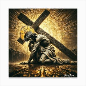Jesus Under The Cross Canvas Print