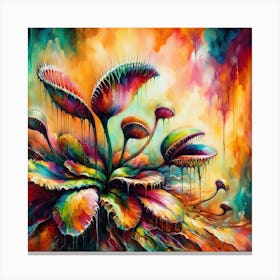 Abstract, Surrealistic Venus Flytrap Canvas Print