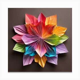 Origami Flower Flowers of stunning colors 1 Canvas Print