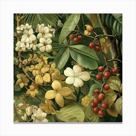 Tropical Flowers Art 14 Canvas Print