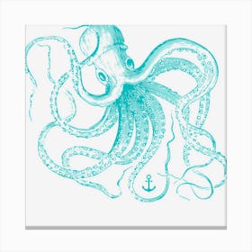 Octopus Cool Vintage Marine Biologist Ocean Sea Life 2 Canvas Print