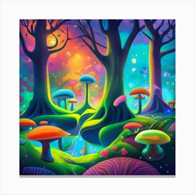 Psychedelic Forest Canvas Print