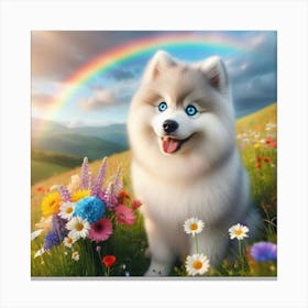 Rainbow Dog 1 Canvas Print