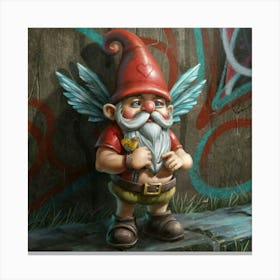 Cupid Gnome Love 2 Canvas Print